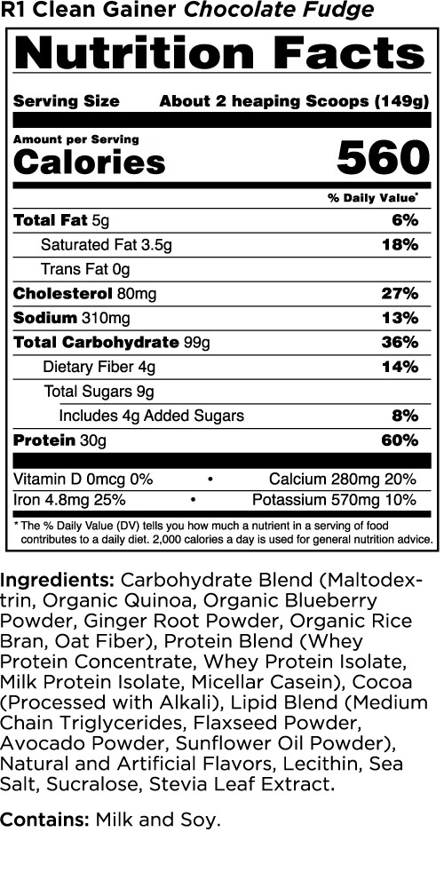 product-8589-1761600418-P-362308^2 Rule1 Clean Gainer 30 Serving